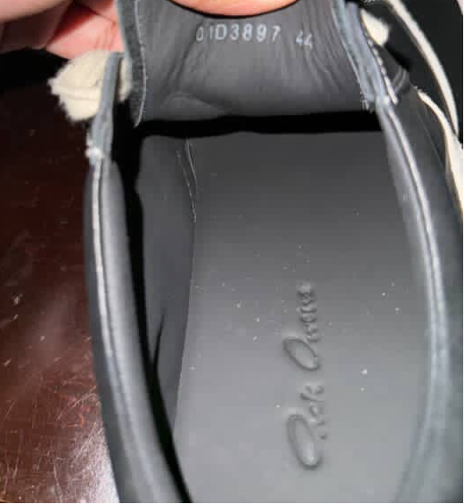 Rick Owen’s mainline fw22 vans