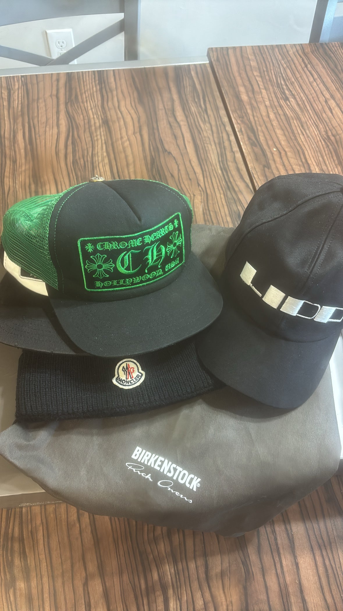 Chrome hearts green trucker hat