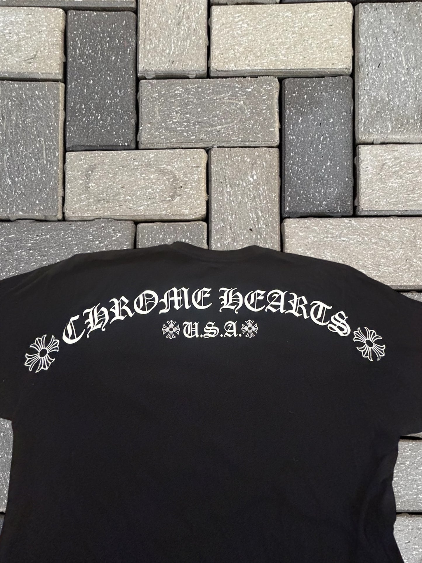 Chrome Hearts arc scroll logo tee