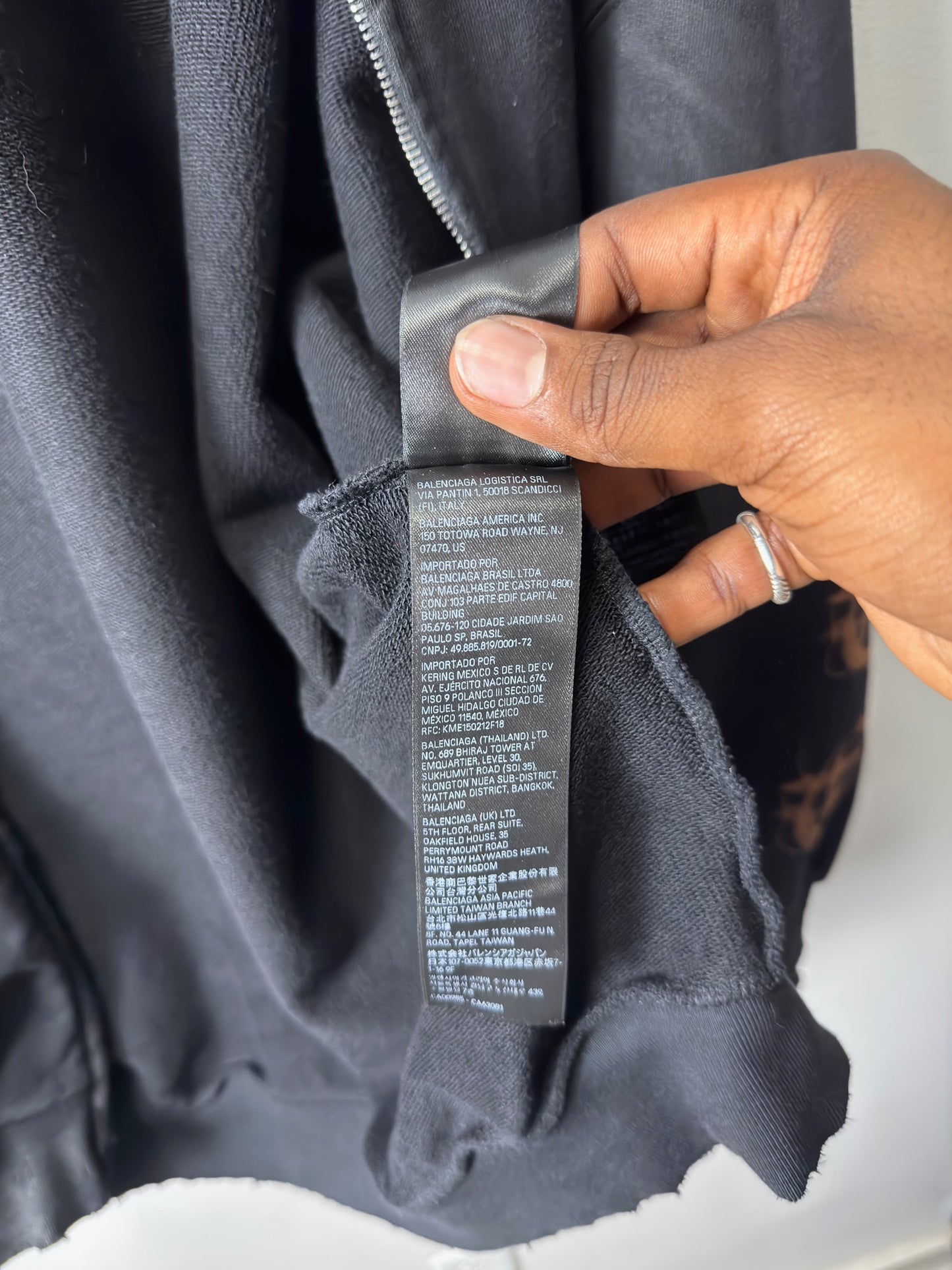 Balenciaga heavy metal zip
