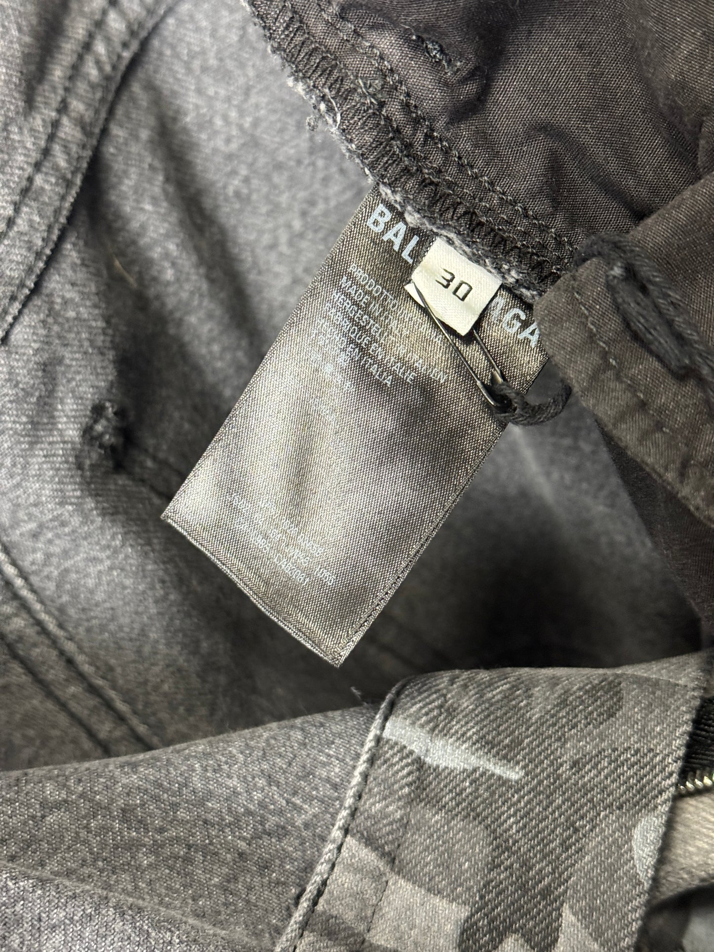 Balenciaga grey camo shorts