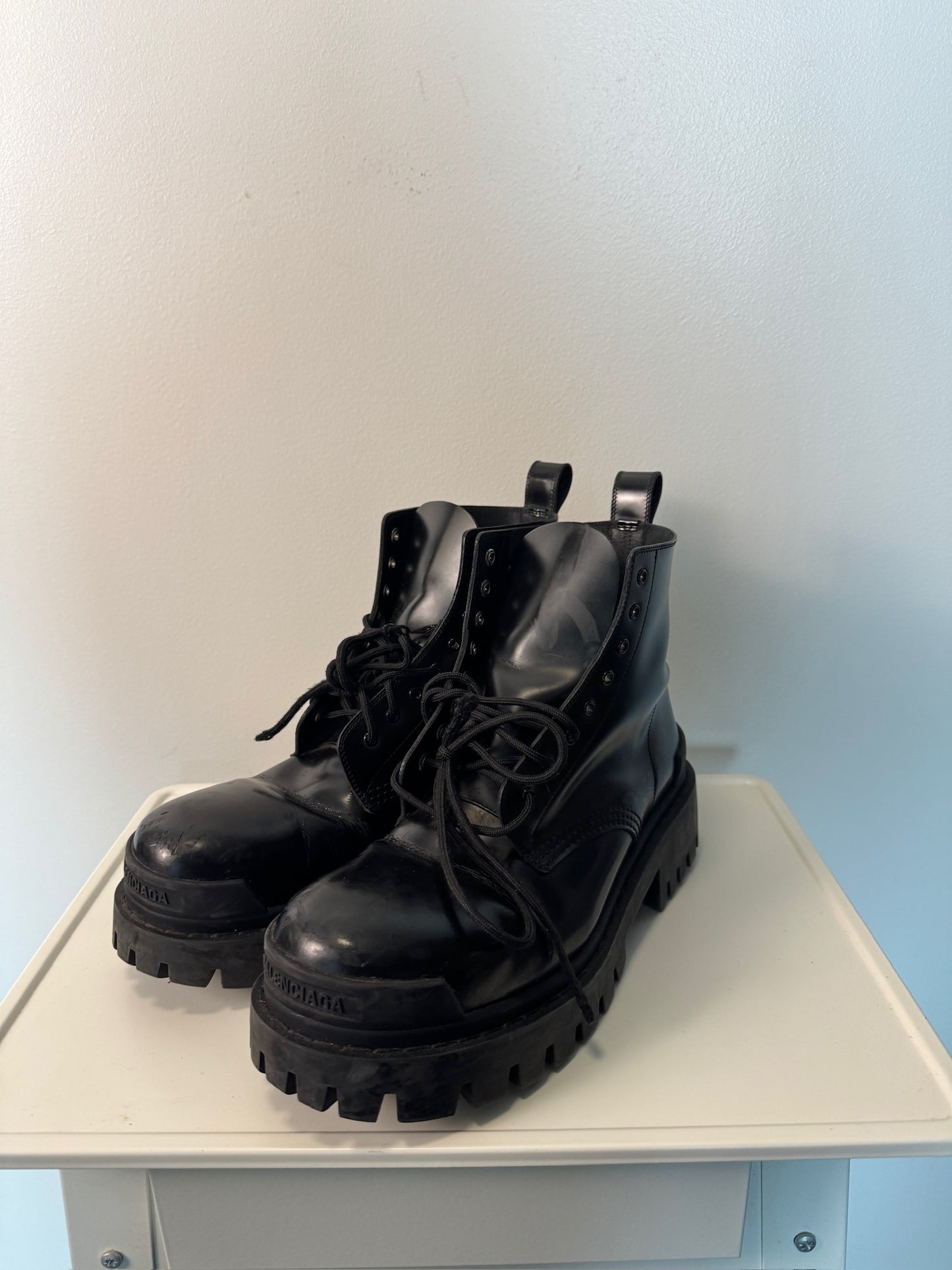 Balenciaga Strikes leather