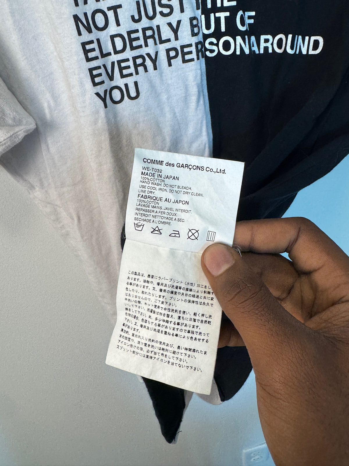 Cdg junya AW02-03 elders tee