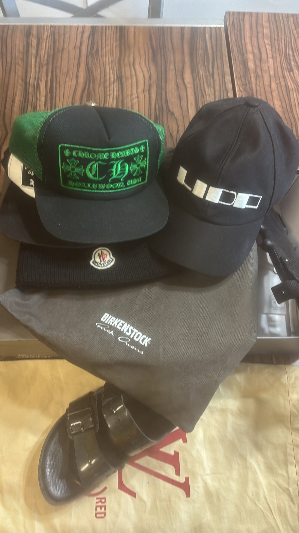 Chrome hearts green trucker hat