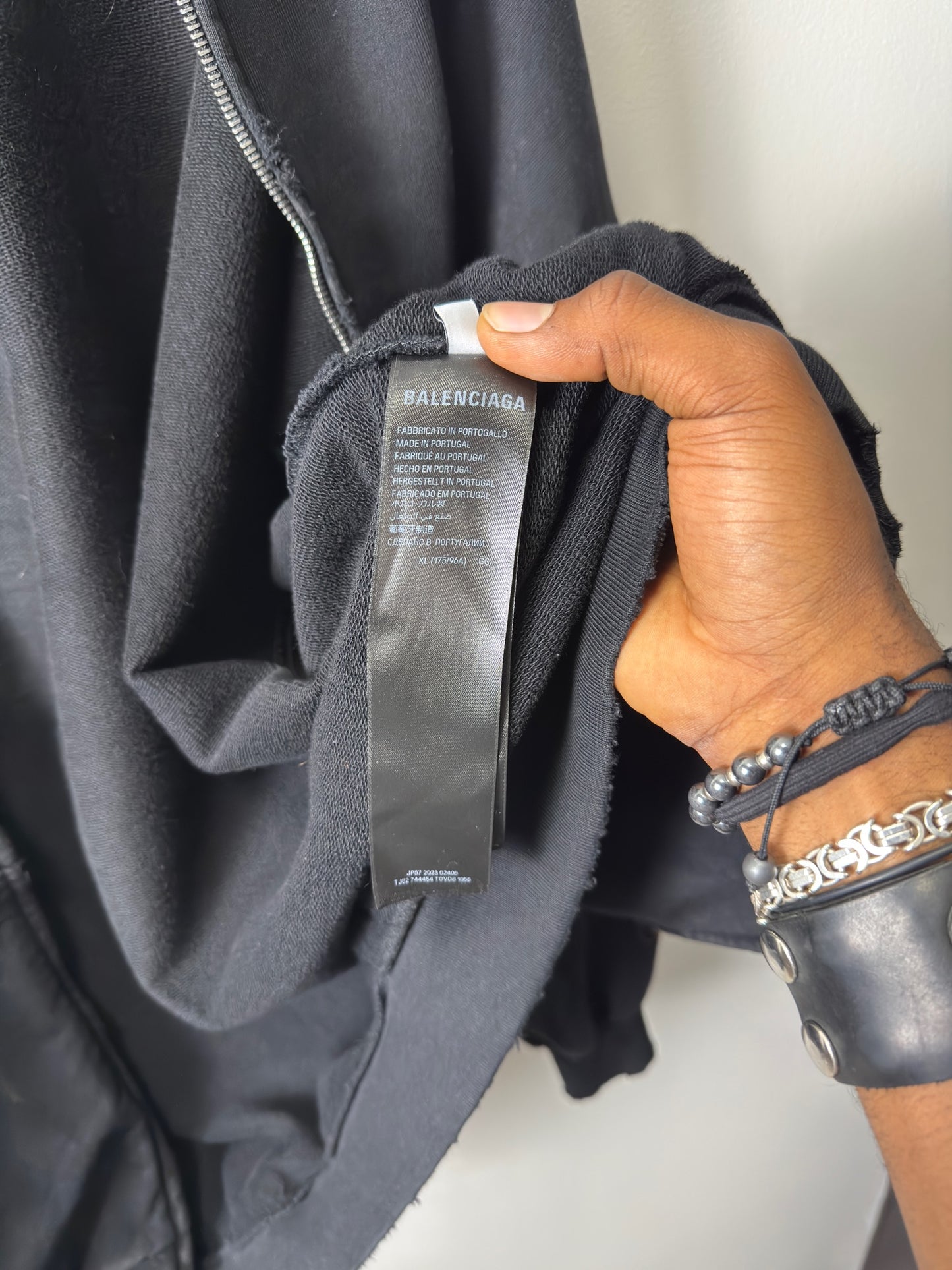 Balenciaga heavy metal zip