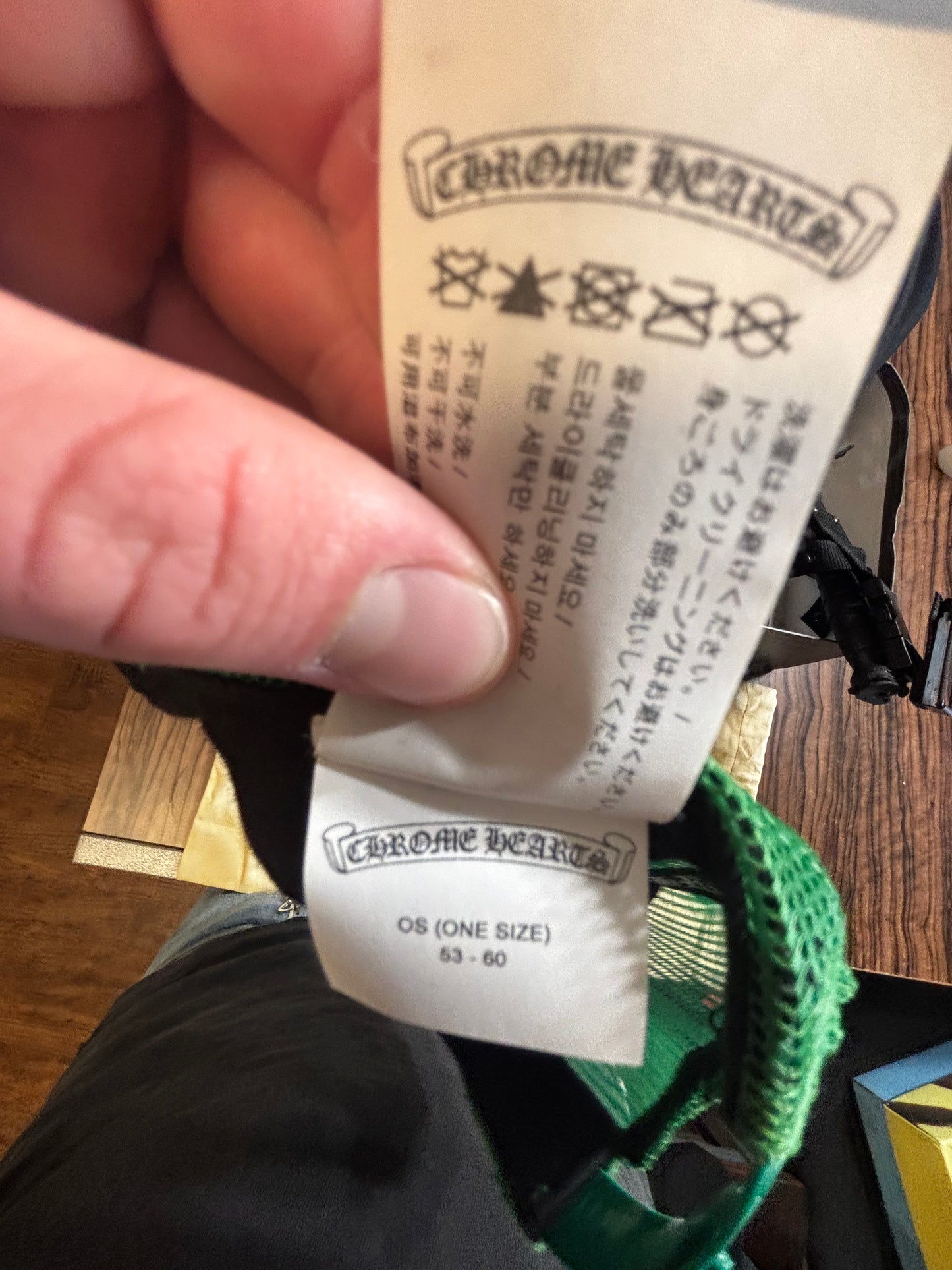 Chrome hearts green trucker hat