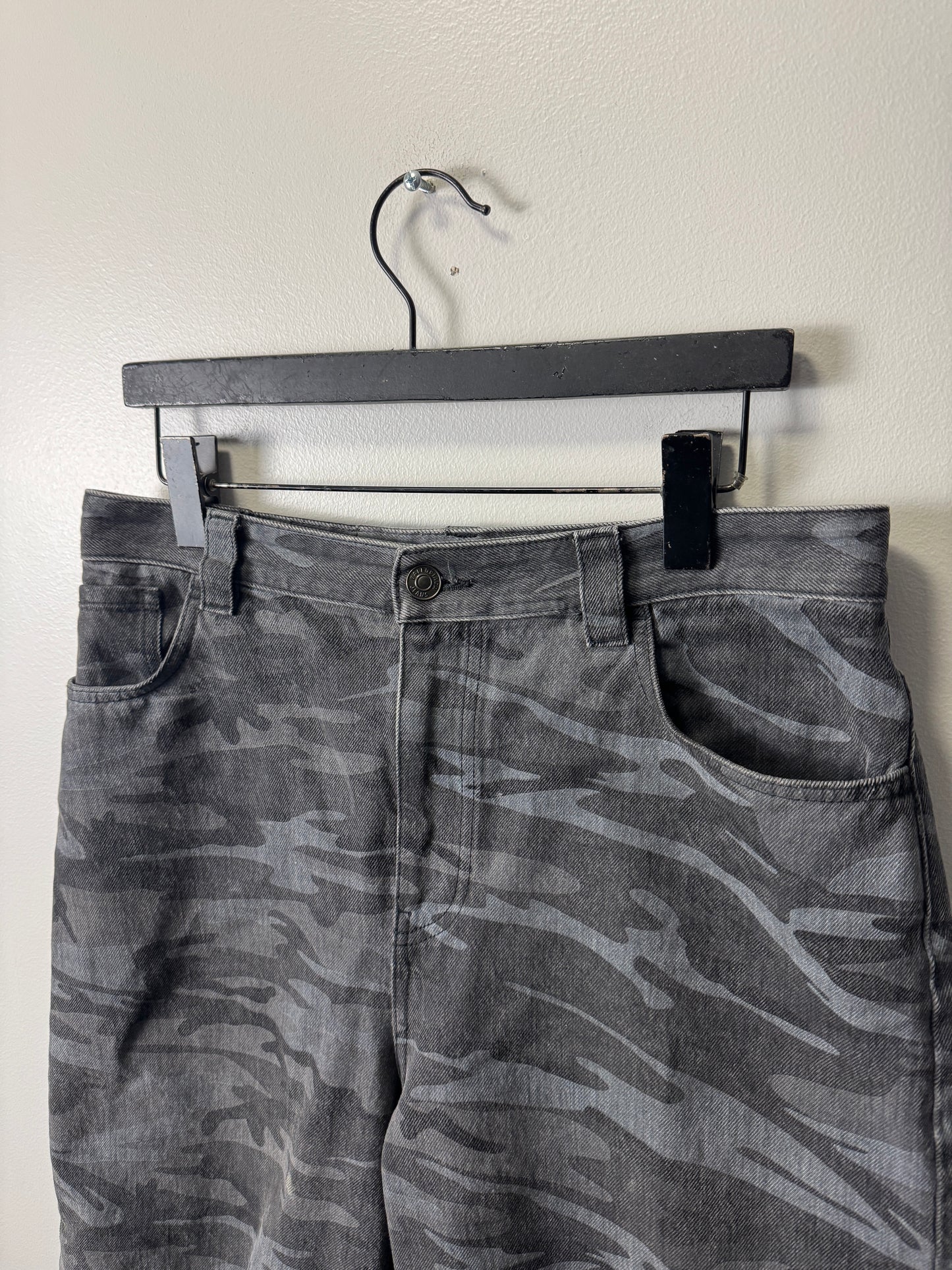 Balenciaga grey camo shorts