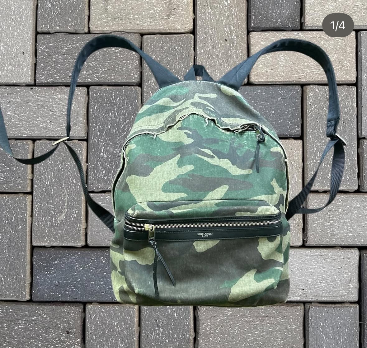 SLP Hedi Slimane camo backpack