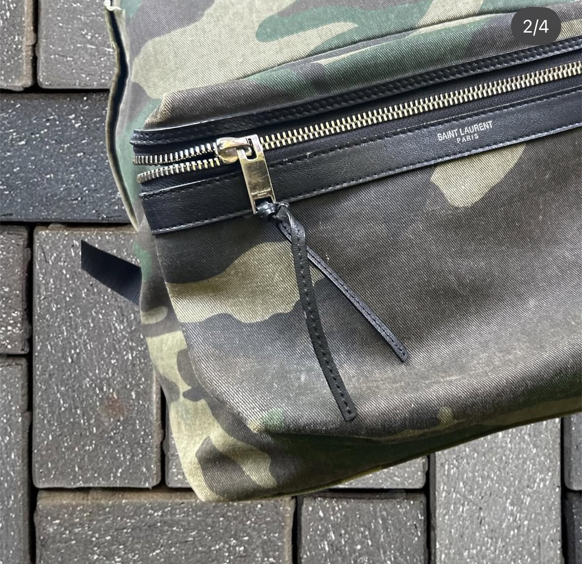 SLP Hedi Slimane camo backpack