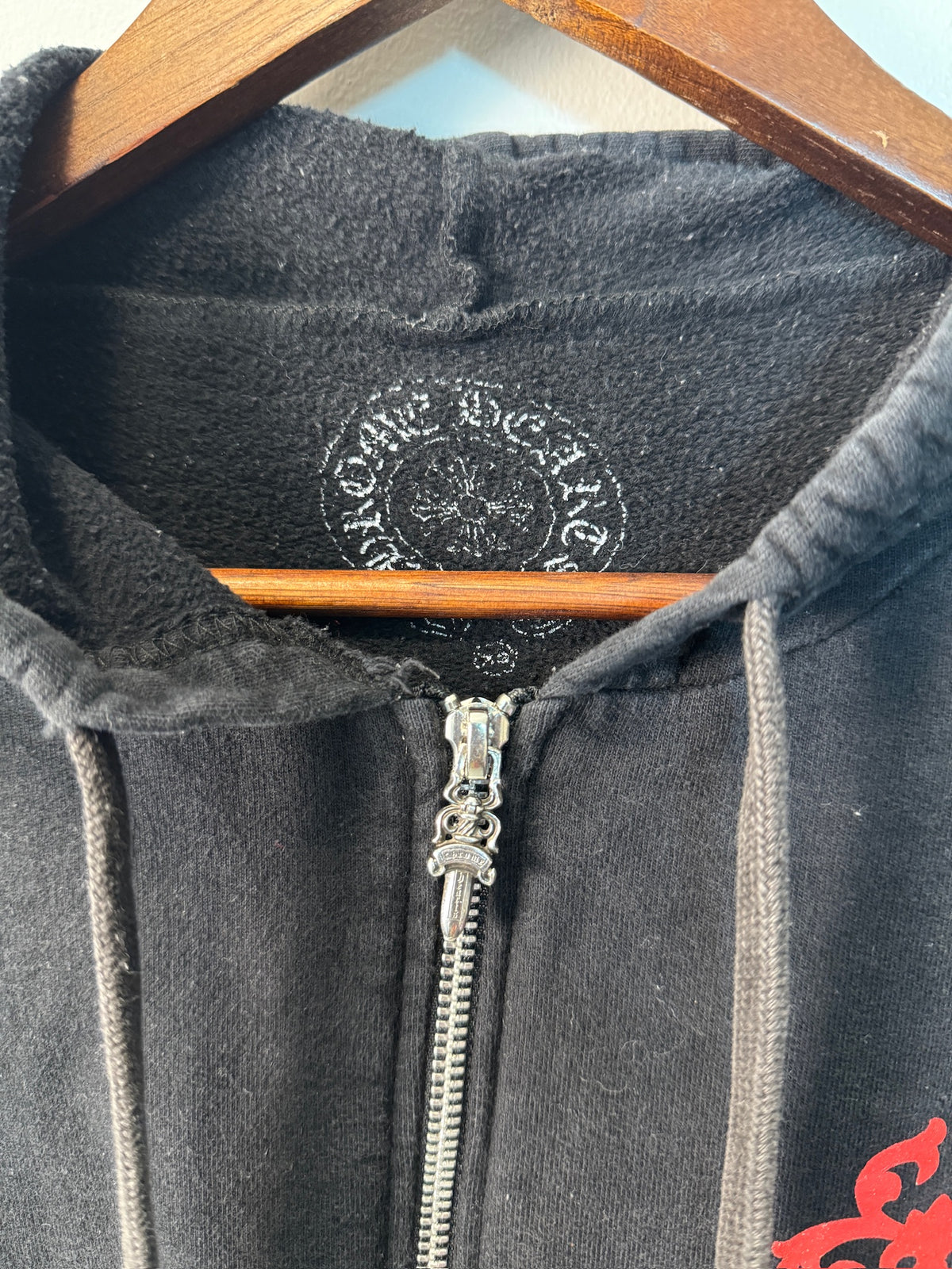 Chrome hearts vine dagger zip