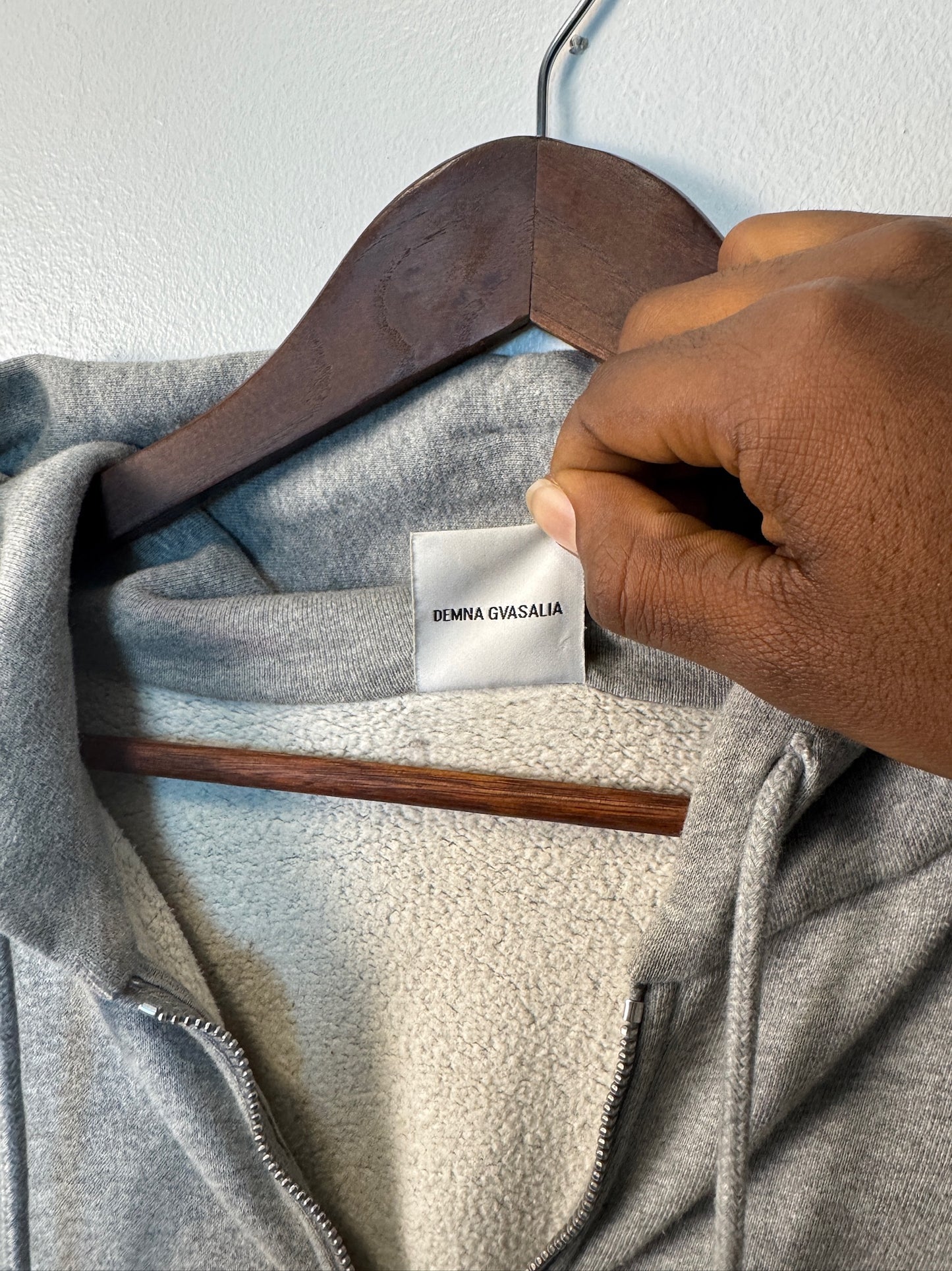 Vetements logo zip with chrome zipper