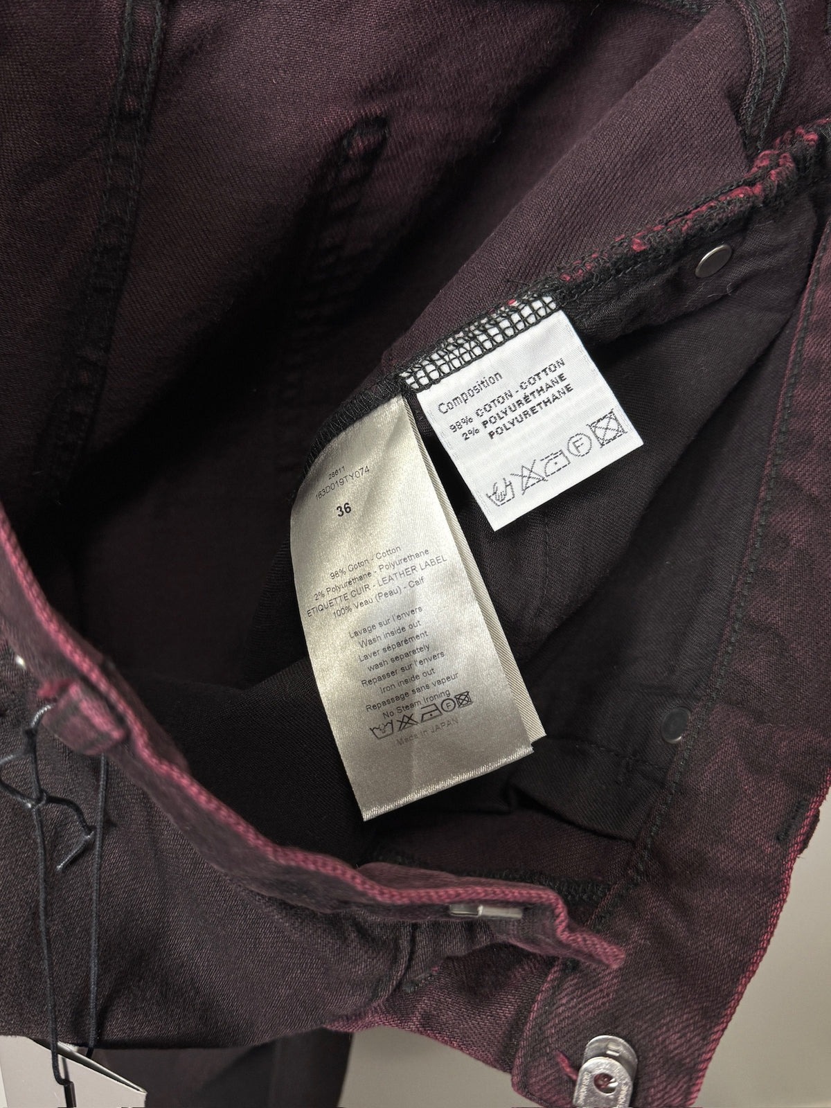 Dior Japan red denim