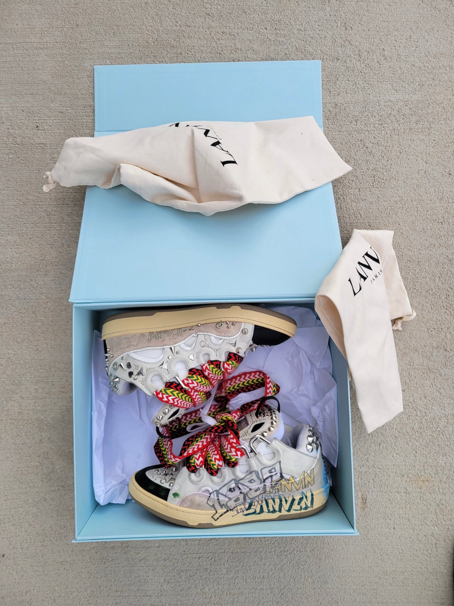 Lanvin Graffiti Curb Sneaker
