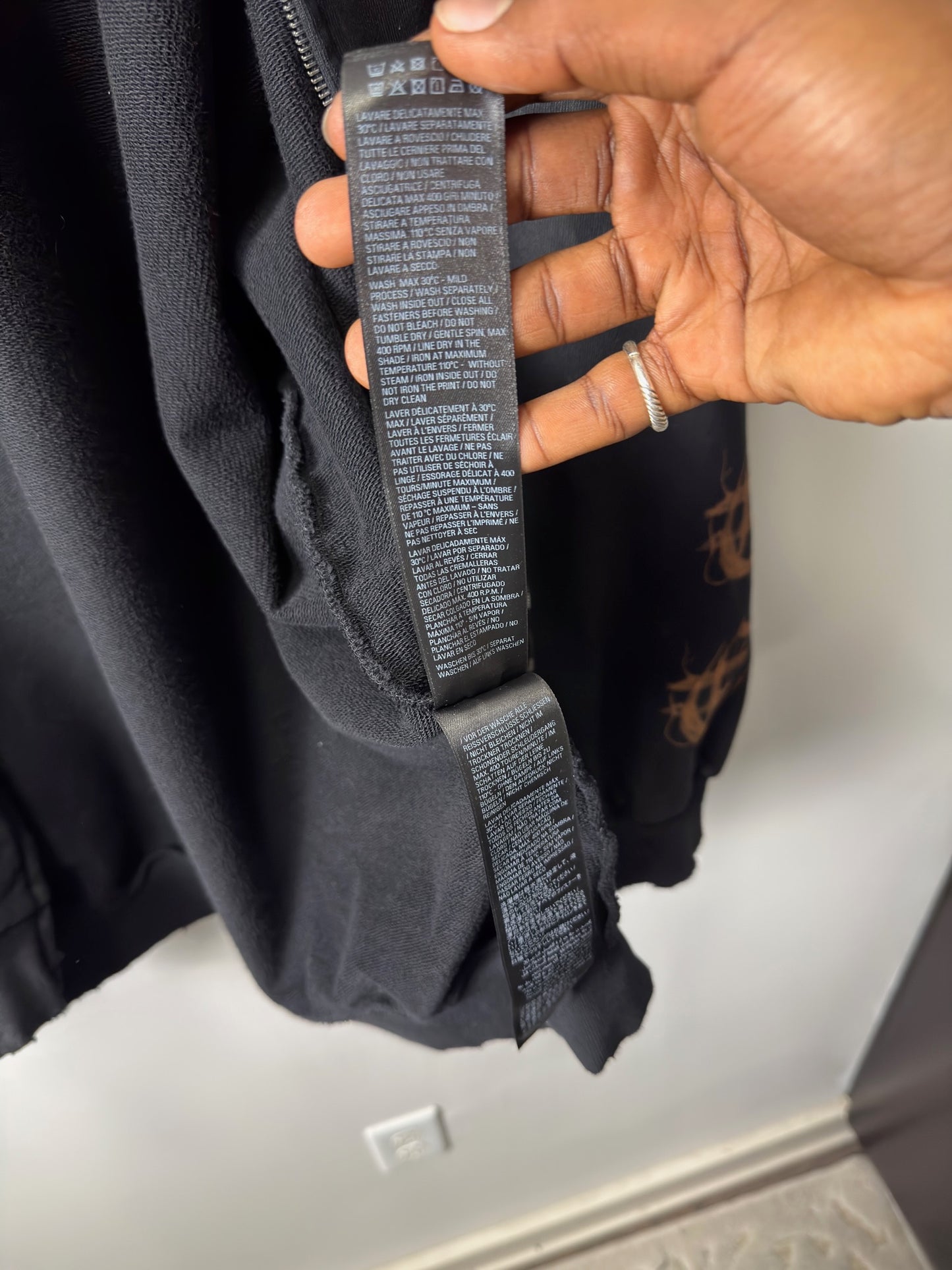 Balenciaga heavy metal zip