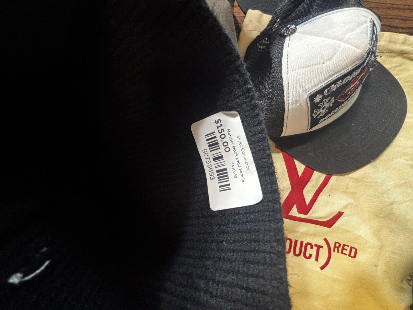 Moncler classic logo beanie
