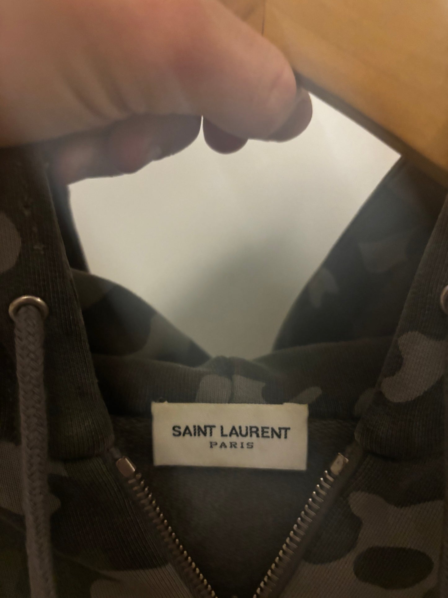Saint Laurent Hedi Slimane FW15 Distressed Camo Zip