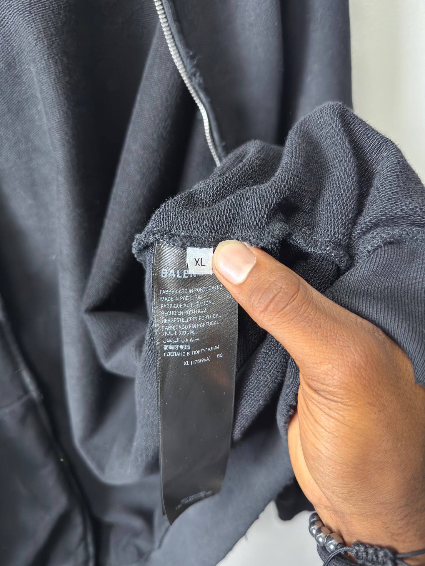 Balenciaga heavy metal zip