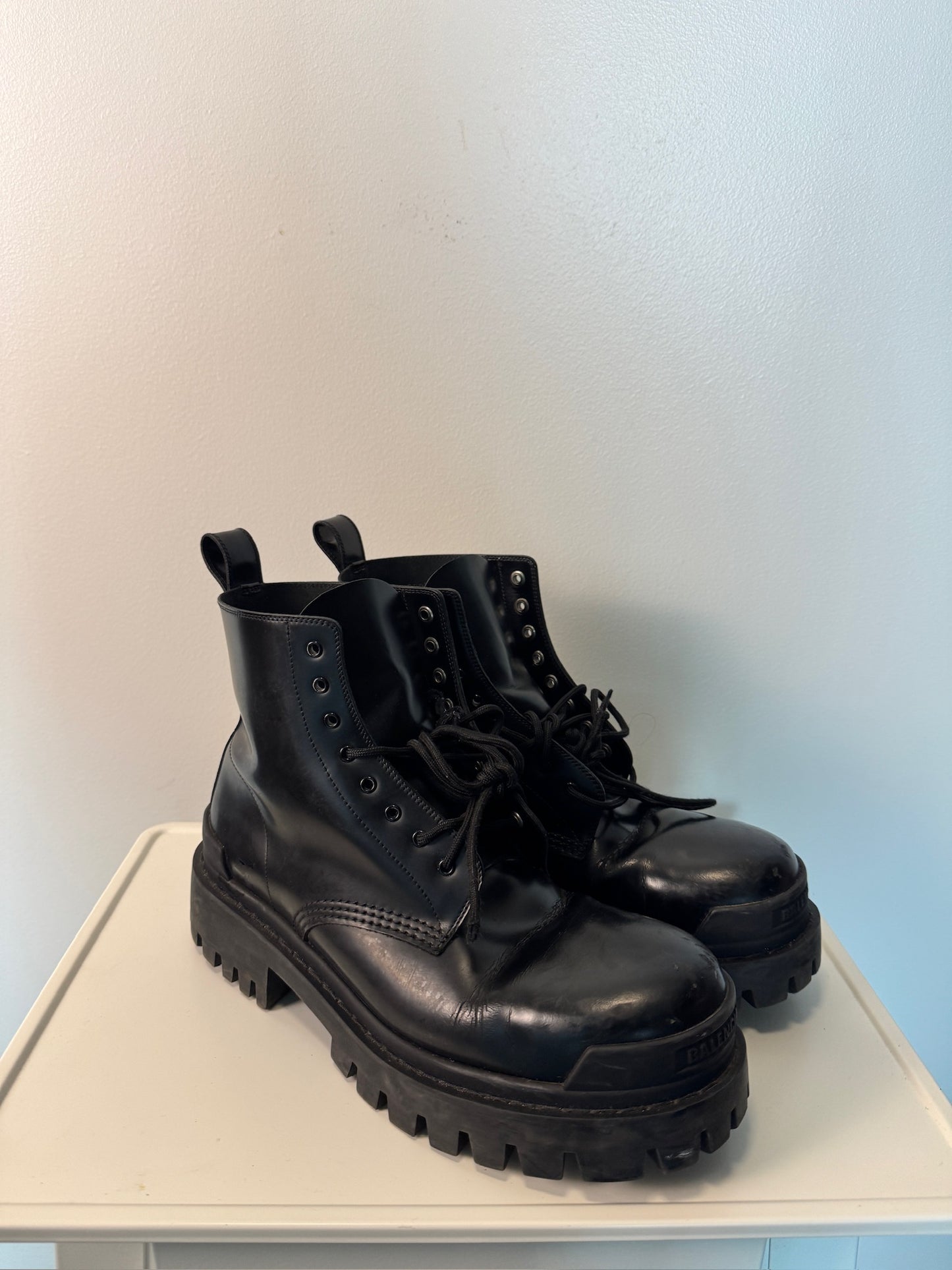Balenciaga Strikes leather