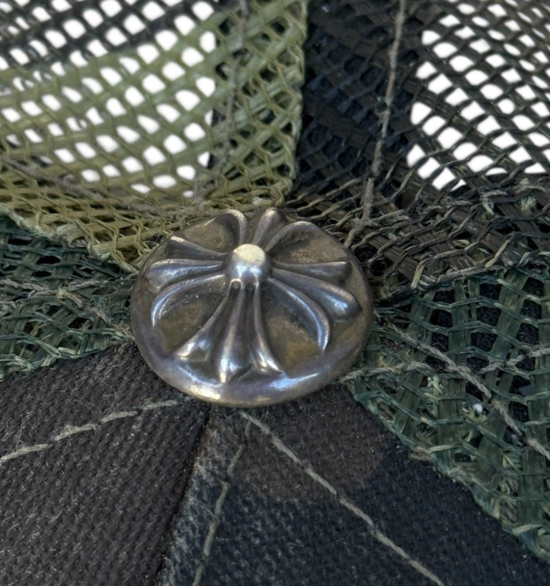 Chrome hearts camo trucker hat