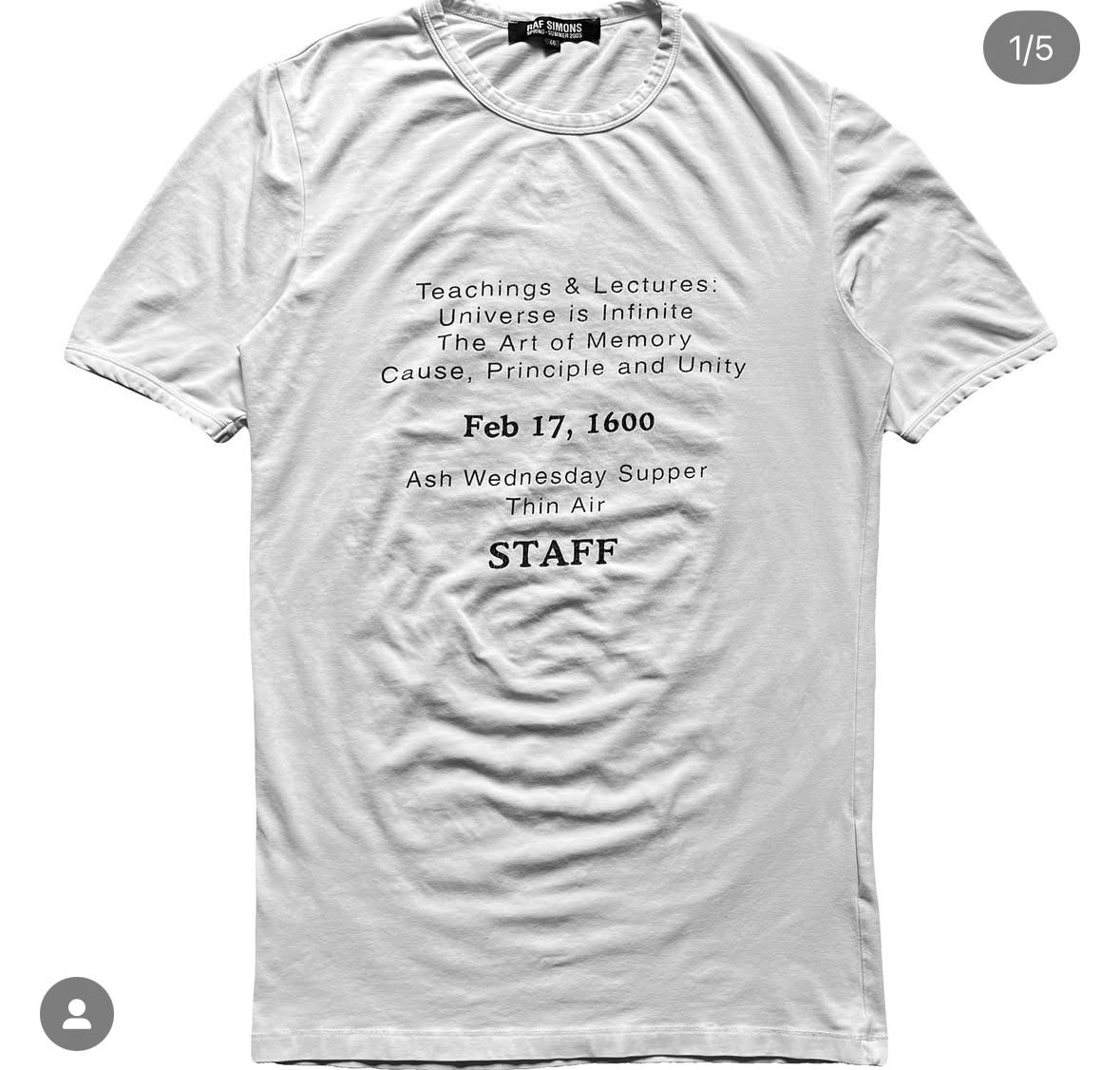 Raf Simon’s ss05 STAFF EXCLUSIVE elastic tee