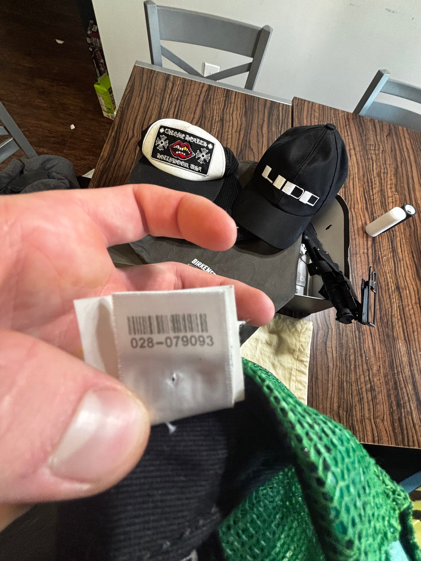 Chrome hearts green trucker hat