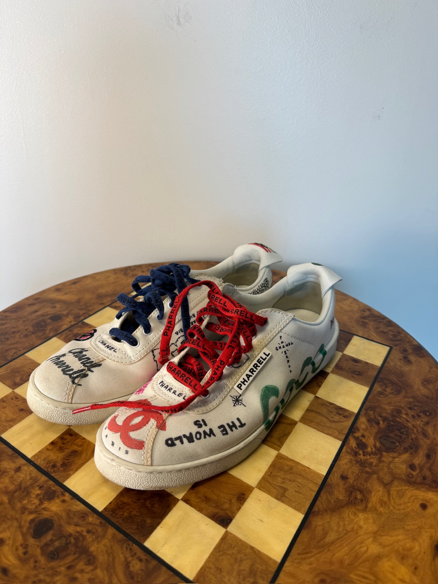 Chanel graffiti trainers