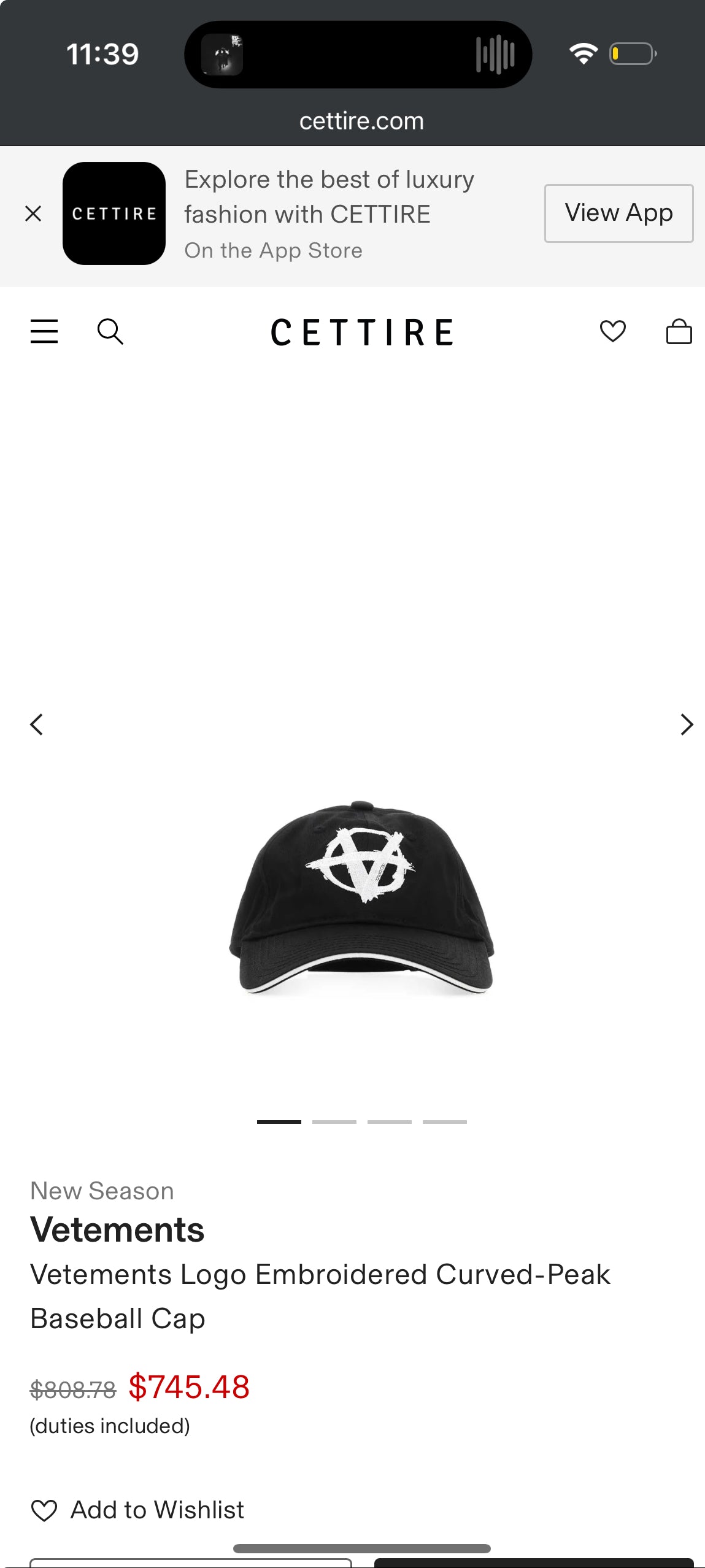 Vetements Anarchy hat