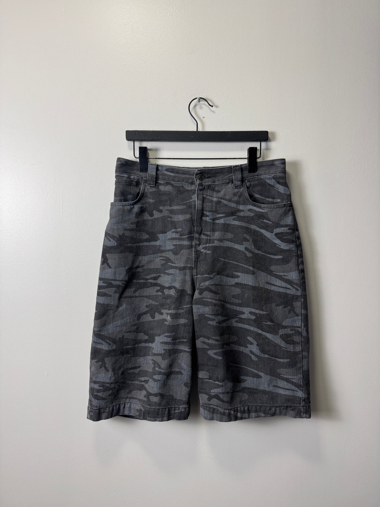 Balenciaga grey camo shorts
