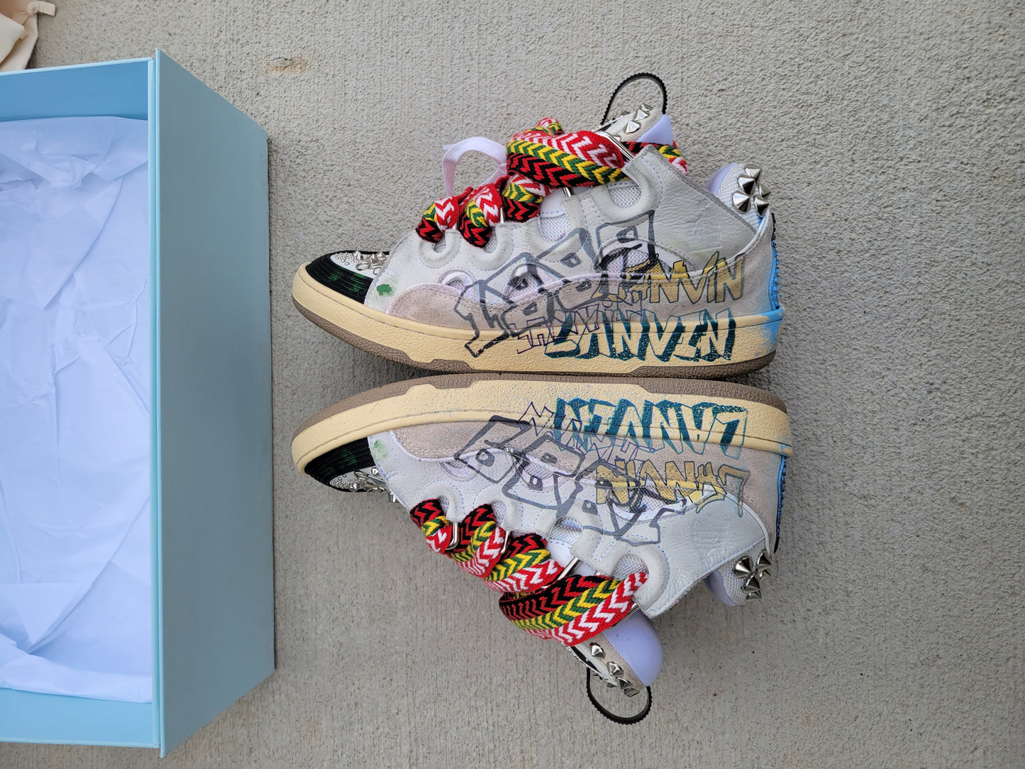 Lanvin Graffiti Curb Sneaker