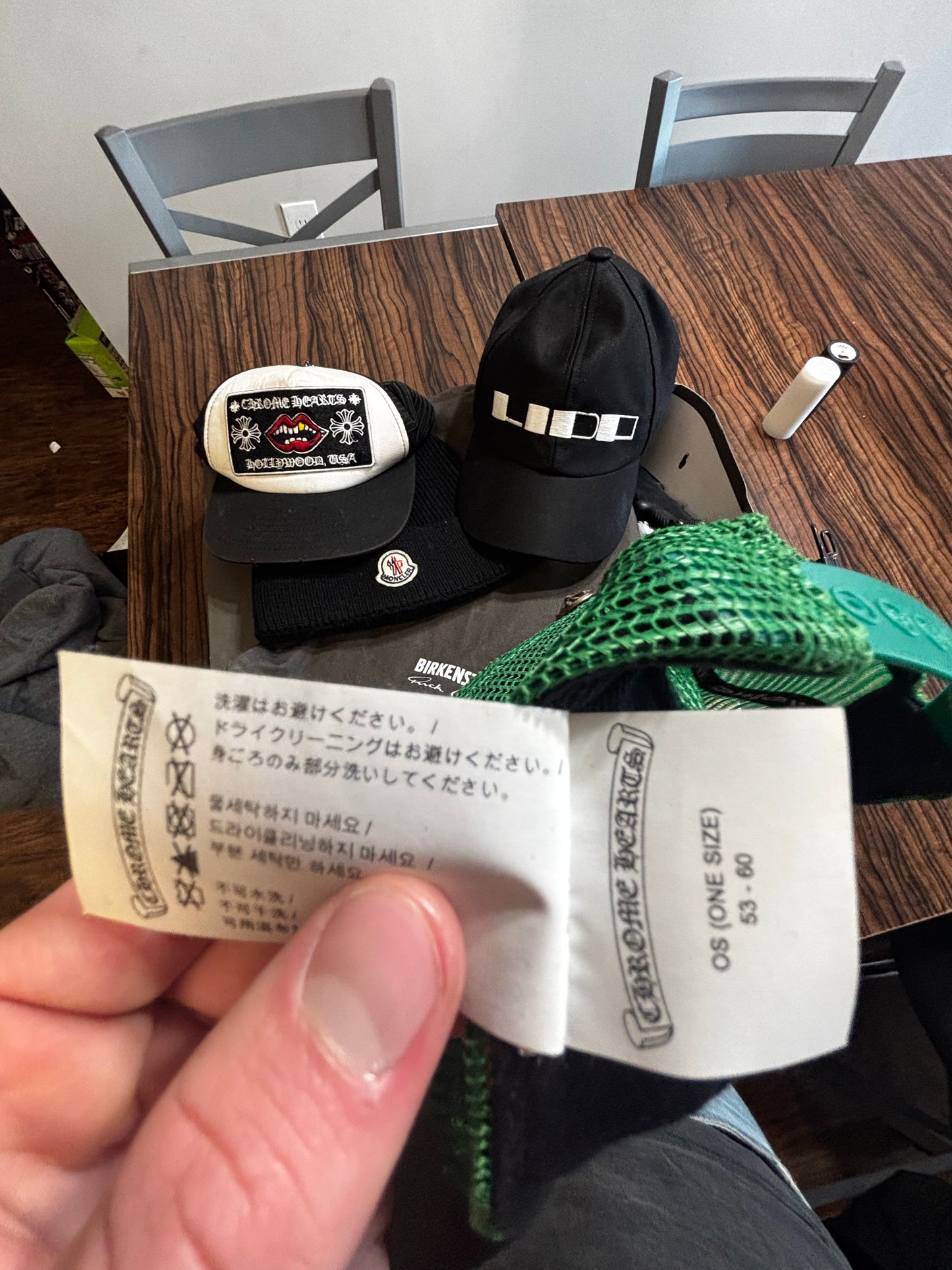 Chrome hearts green trucker hat