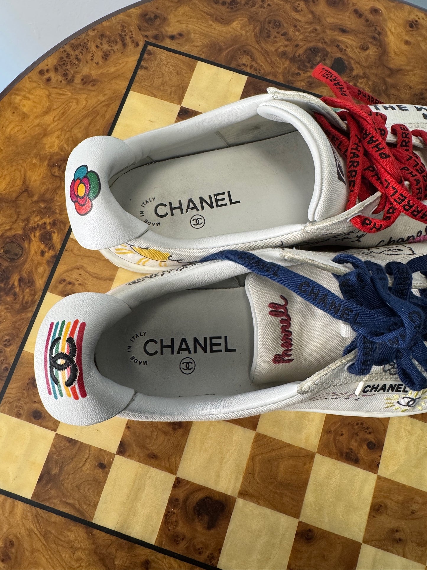 Chanel graffiti trainers